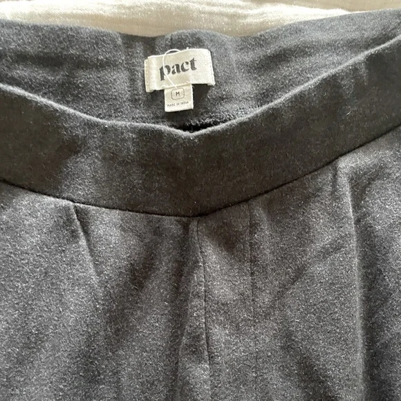 PACT Airplane set, heather Green mock shell, charcoal gray, straight fit pant - Picture 2 of 5